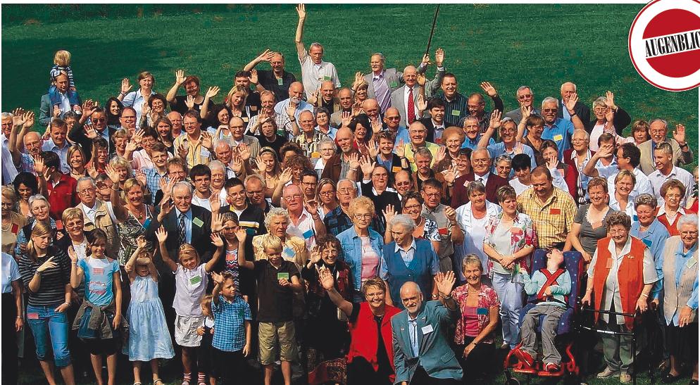 souvenir picture from the first Broderius-reunion, where 136 members of the family-clan arrived from overseas, all parts of Germany and the adjacent european countries