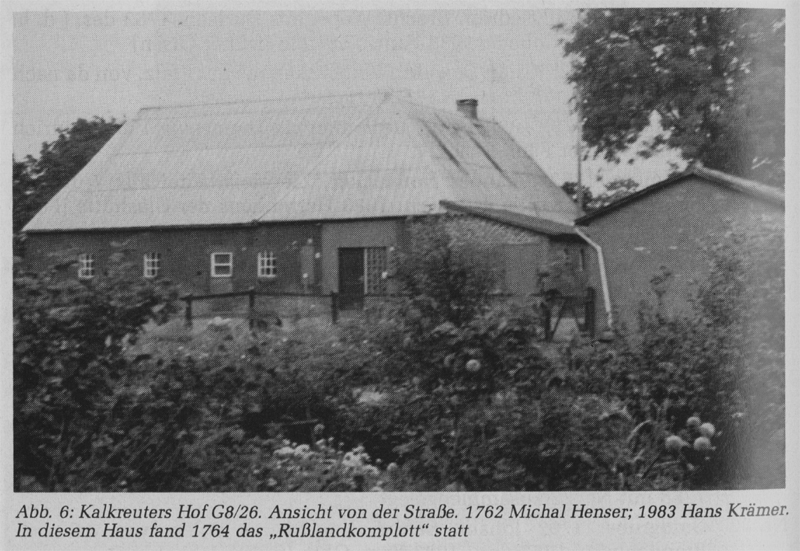 Abb. 6: Kalkreuters Hof G8/26. Ansicht von der Straße. 1762 Michal Henser; 1983 Hans Krämer. In diesem Haus fand 1764 das "Rußlandkomplott" statt